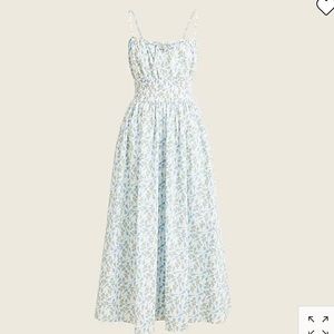 J. Crew Smocked-waist dress in Liberty® Rose floral